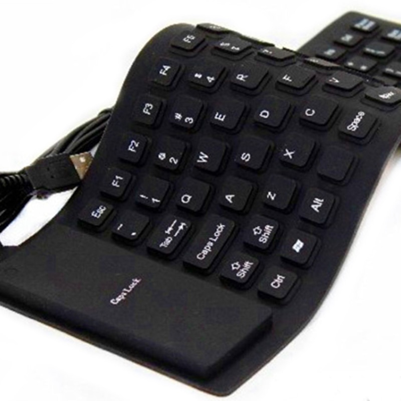 Foldable Silicone Keyboard, Flexible Keyboard USB Wired Portable Waterproof Silicon Keyboard for PC/PC/Notebook/Laptop
