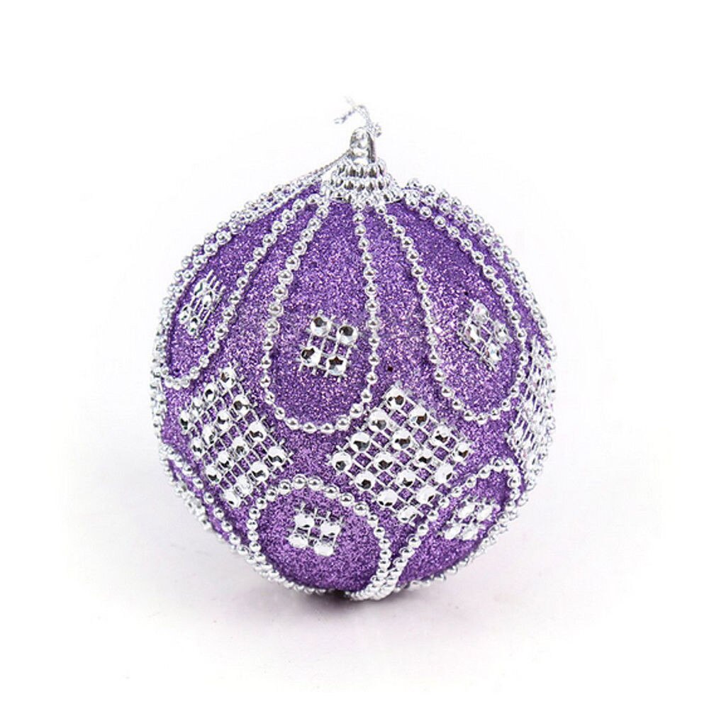 1pc farverige rhinsten glitter julekugler ornament hængende kugler dekoration til julefest juletræ dekoration