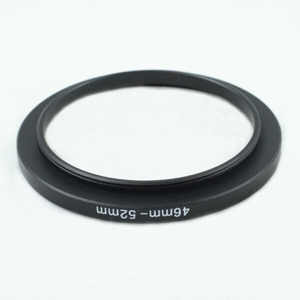 46-52mm 46mm naar 52mm Step-up Metalen Filter Adapter Ring Zwart 46-52