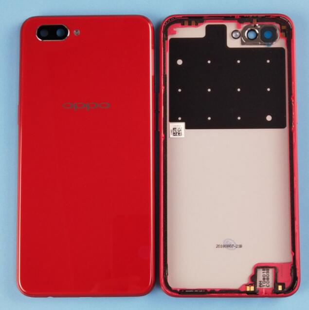 Phone Case for OPPO A5 - Metal Back Cover Replacement with Buttons & Camera Glass