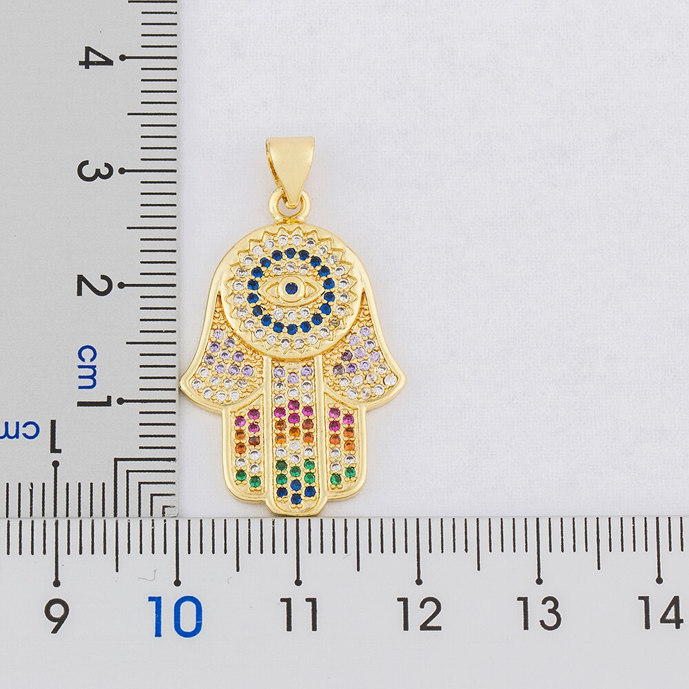 Hamsa Evil Eye Necklace For Women Collares Colorful Palm Fatima Necklace Best Party Birthday Jewelry