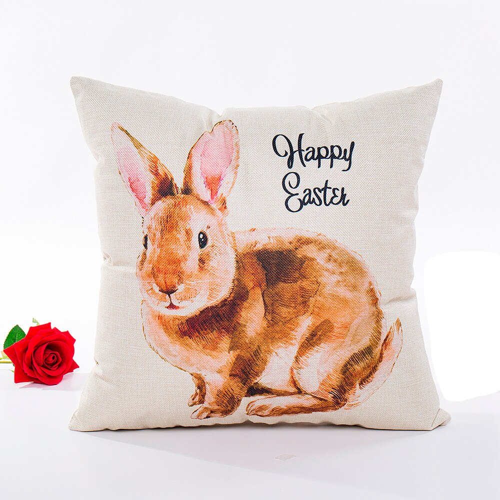 Taies d'oreiller de pâques canapé en lin housse de coussin confortable pour la maison oreillers décoratifs pour canapé Cojines Decorativos Para Sofá