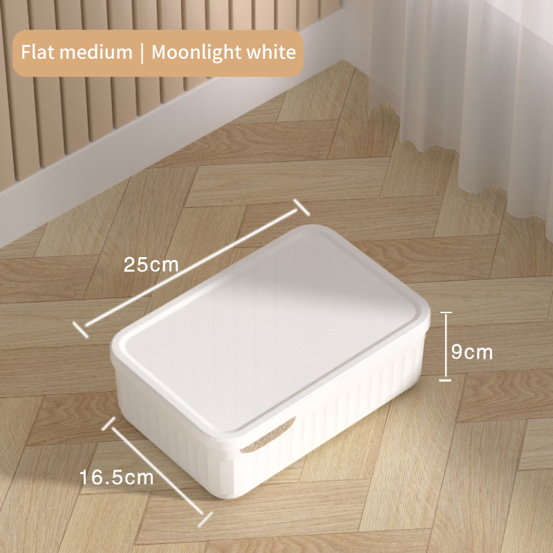 Home Wardrobe Clothes Organizer Plastic Toy Storage Boxes for Bedroom Cabinets Drawers Cosmetic Makeup Doll Accessory Container: Pink