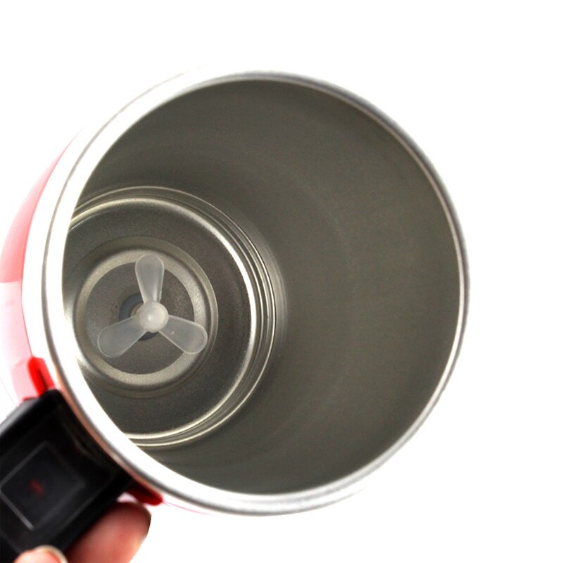 Stainless Lazy Self Stirring Mug Auto Mixing Tea Coffee Cup Handgrip 350ml Office Button Pressing Caneca Cups