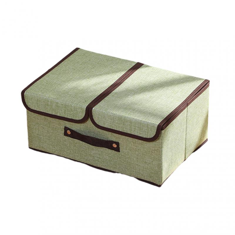 Folding Storage Cabinet Home Storage Box Fabric Cotton And Linen Toys Clothes Storage Box Portable Cover Organizer Box: 01 S