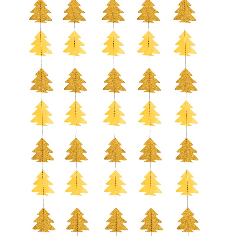 Guirnalda de árbol de Navidad de papel de 4m, adorno de Navidad, pancarta de pared, decoración colgante, bricolaje, boda, de cumpleaños, Navidad, Año