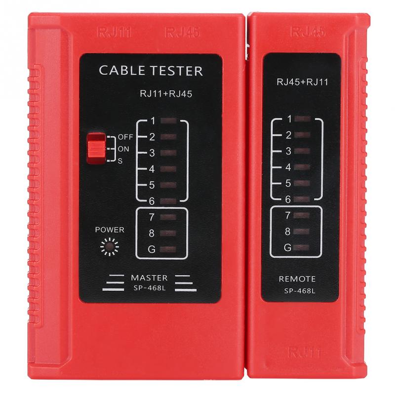 WZ-468 RJ45 and RJ11 Network Cable Tester Ethernet LAN Network Test Tool Wire Lead Testing Tool Network Measuring Tools