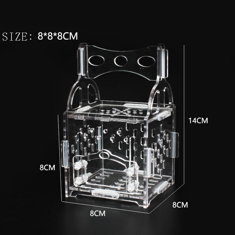 Insect Transparent Acrylic Cage Reptile Feeding Box Insect Container Praying Mantis Reptile Home Insect Cage Breeding Box Pet: Transparent 1