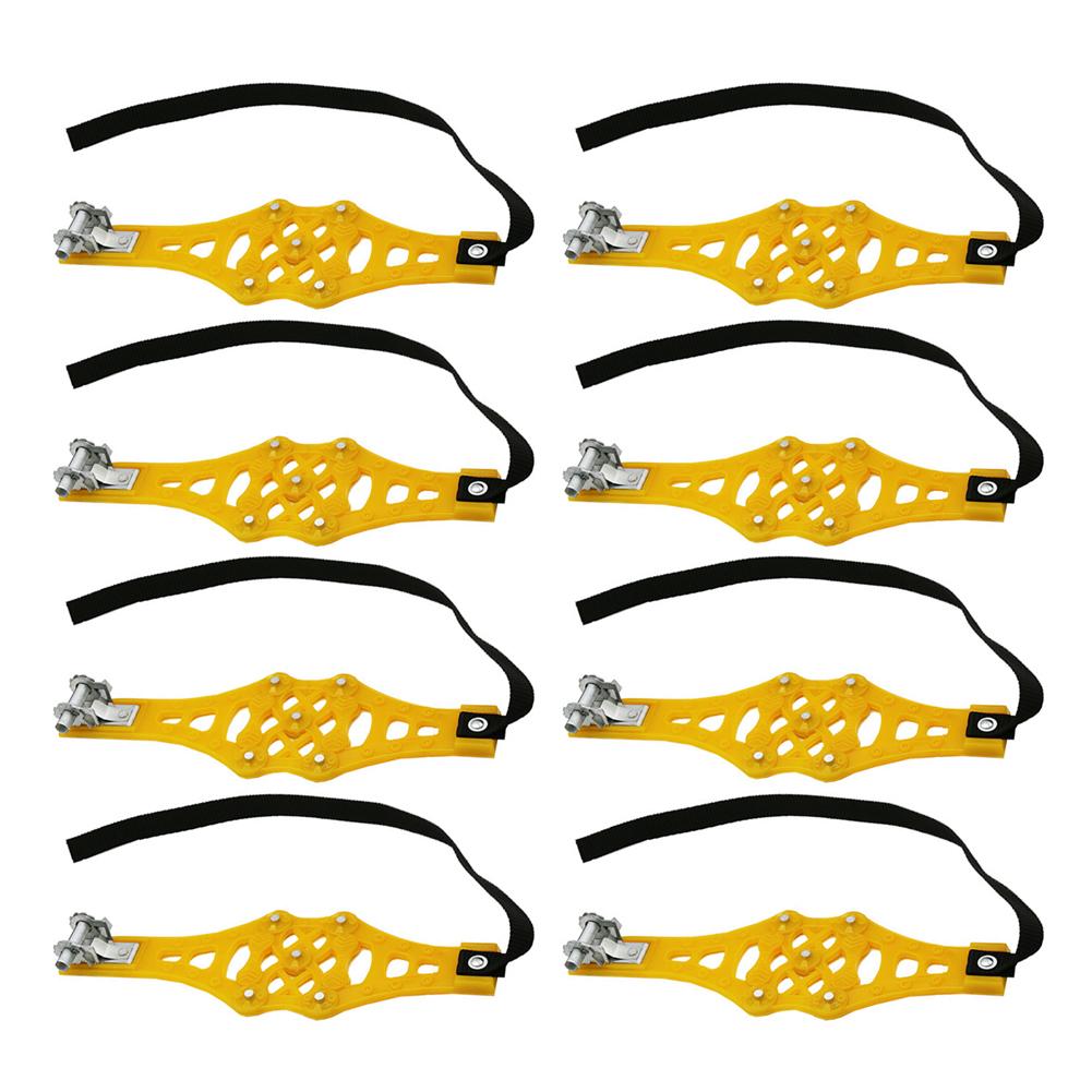 Tendeur de chaîne de neige en caoutchouc pour pneus de voiture, clous épais en TPU + acier, universel pour l'hiver, soulagement de la neige, 8 pièces