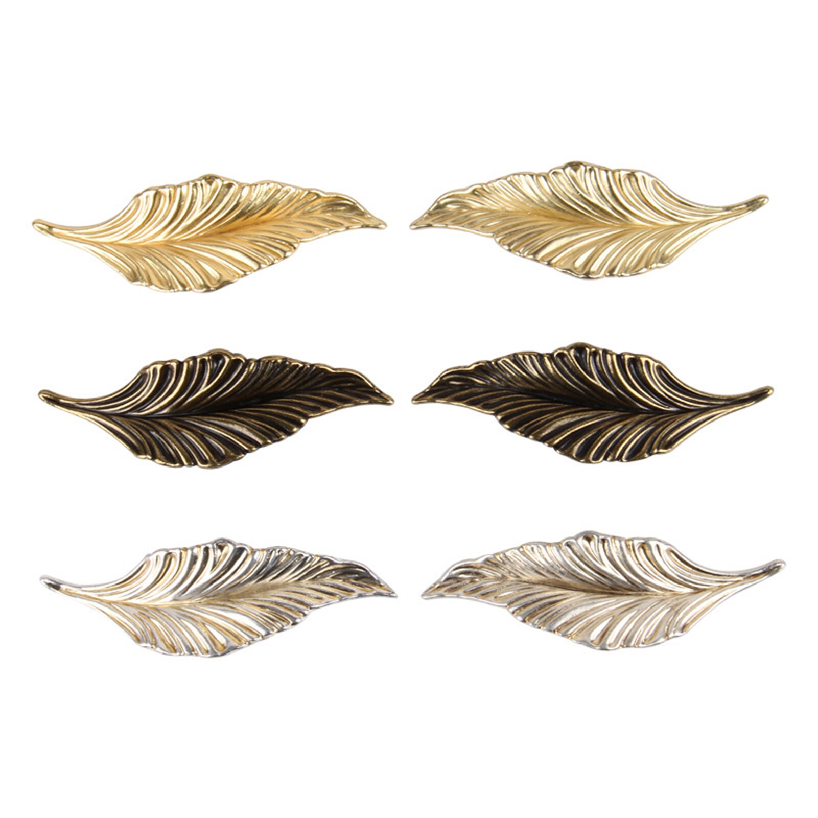 1 Stuk Nordic Stijl Massief Messing Bladgoud Vormige 32Mm Kast Knop Portiergrepen Meubels Handles Knop