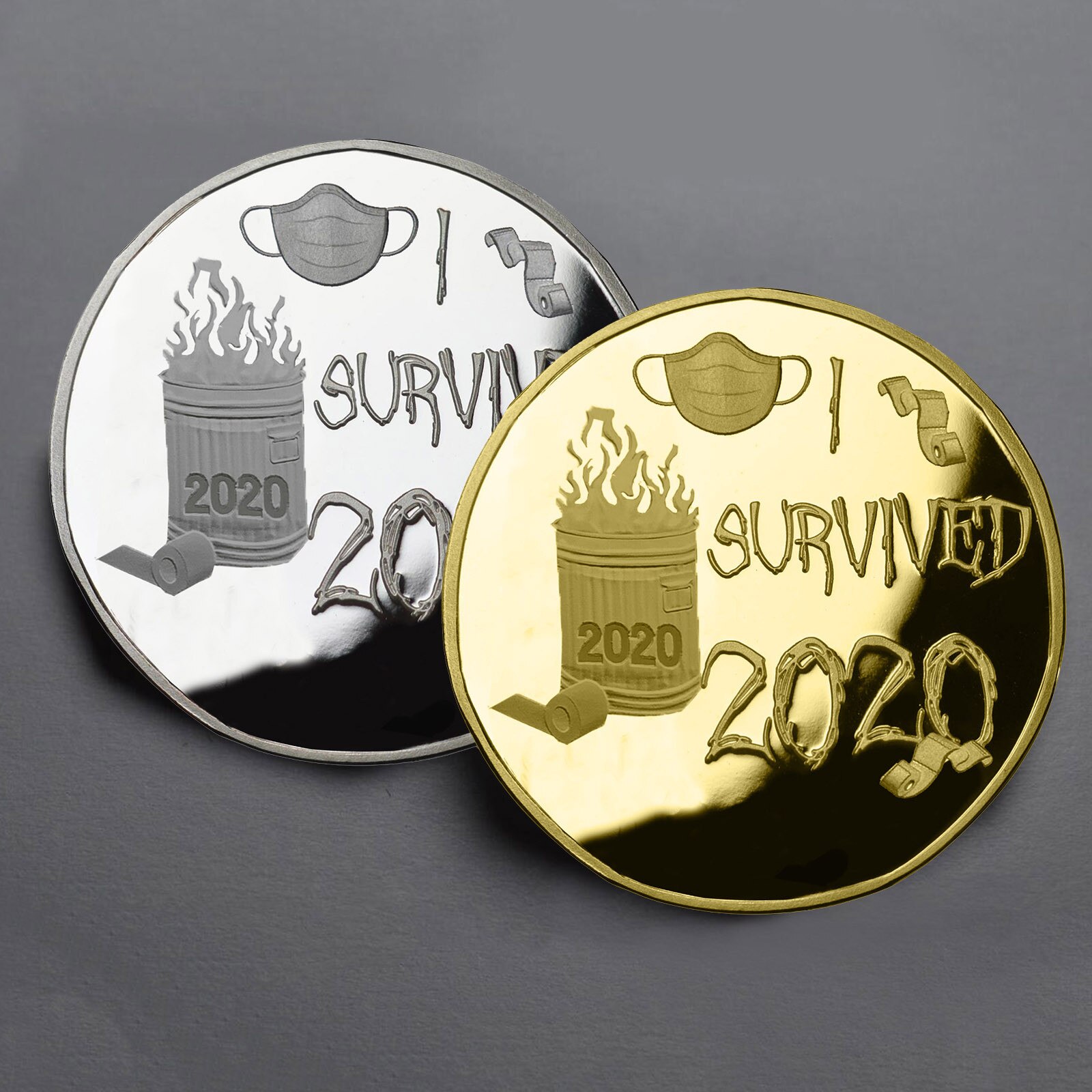 Adult Silver Gold Coin I Survived Commemorative Coin Memories Of The Past Special Souvenir Lucky Coin Collection