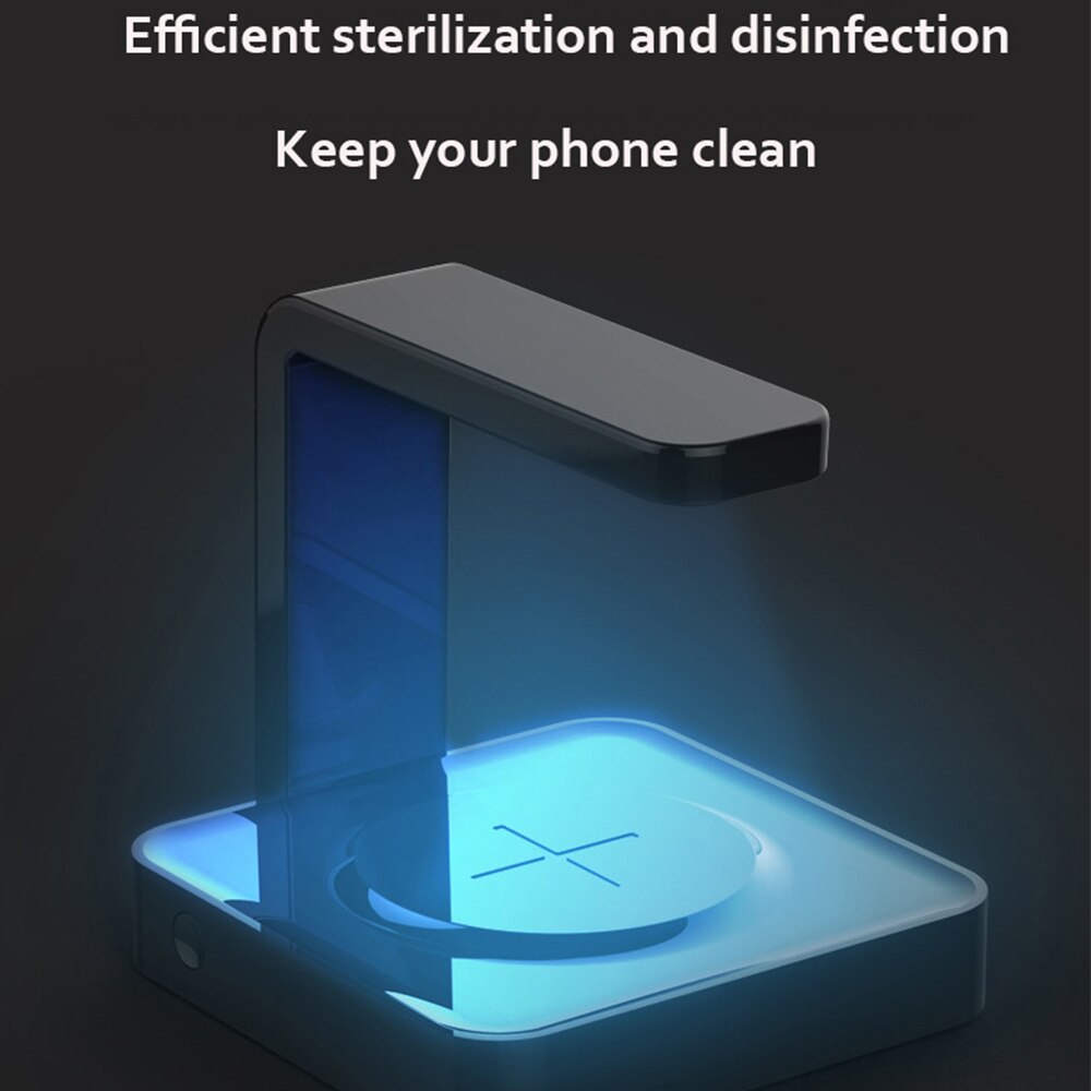 Mobile Phone UV Lamp Sterilizer Portable Smart Wireless Charging Cathode Ultraviolet Sterilization Disinfection