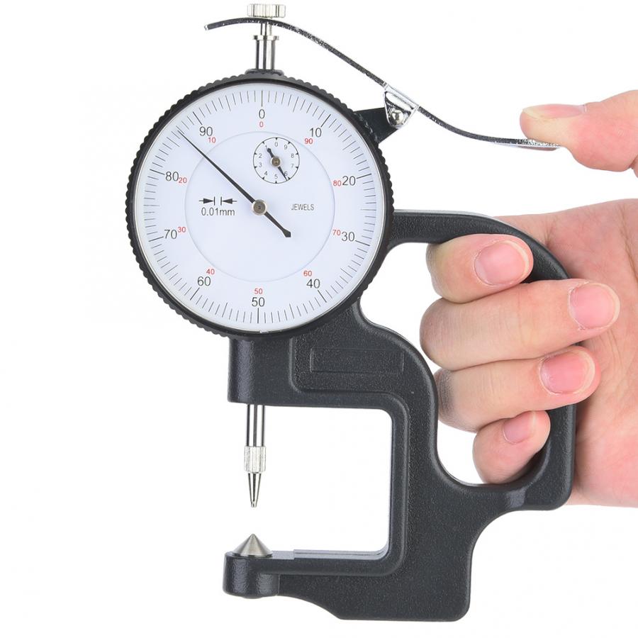 Plastic Casing 0-10mm Thickness Dial Test Indicator 0.01mm Dial Scale Gauge Measure Tool