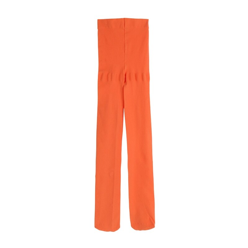 Piger leggings fløjl forår efterår dansende leggings til piger tøj slik farve leggings: Orange