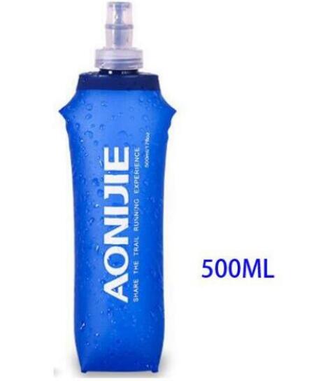 AONIJIE 150ml 250ml 500ml Duurzaam Bpa-vrij Opvouwbare Zacht Water Zak Draagbare Ketel Outdoor Sport Reizen wandelen Water Fles: 500ML