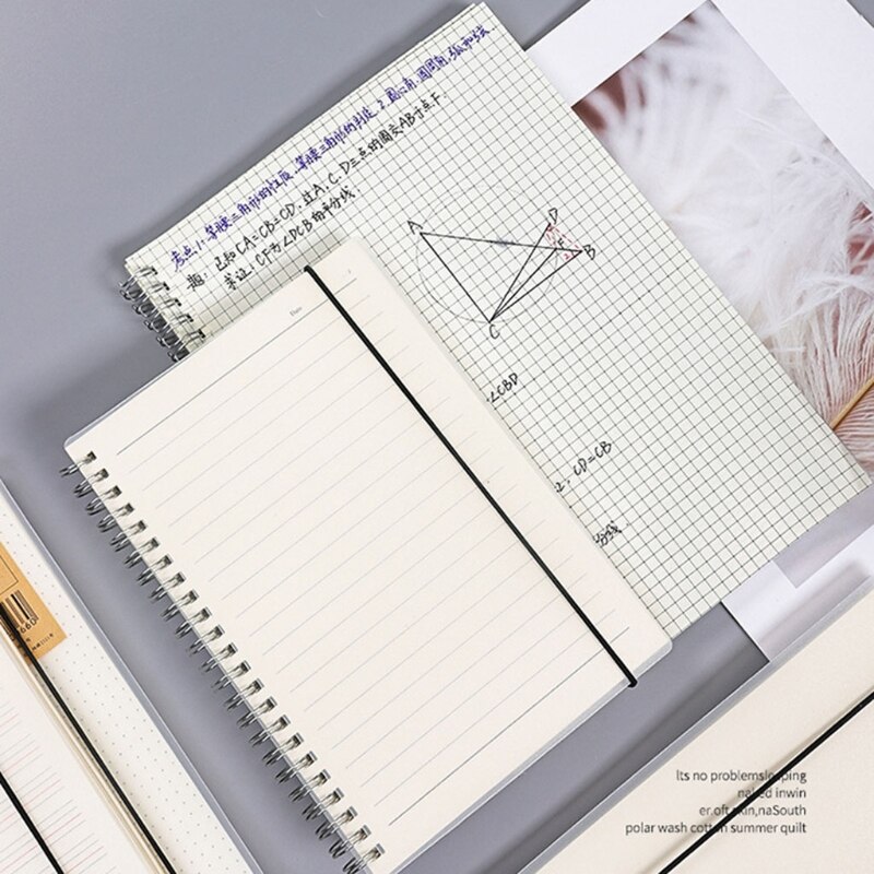 A5 Journal Diary Book English/Horizontal Line/Grid Notebook Daily Weekly Planner Note Pads Time Management Planner School Suppli