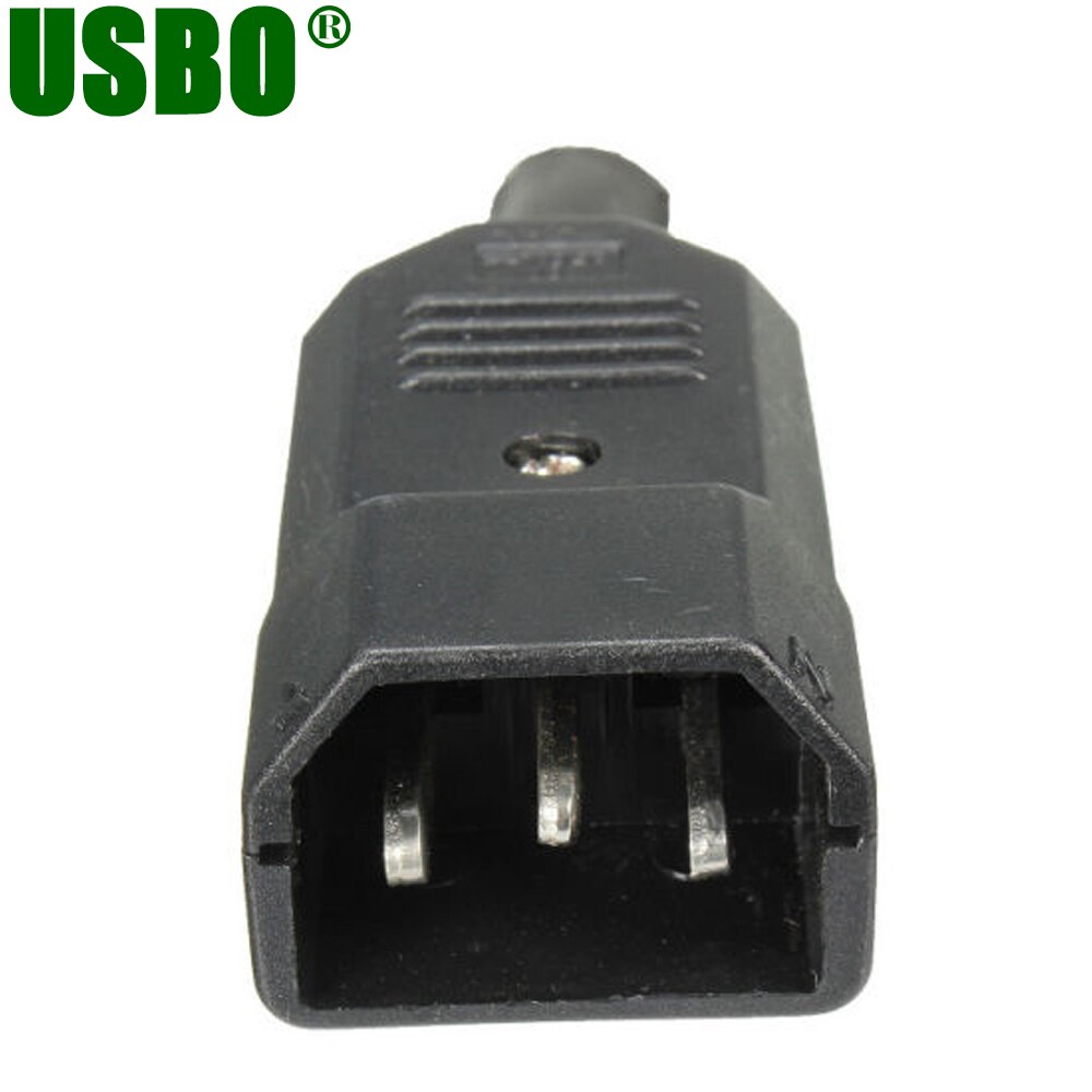 Prijs 10A 250V Zwart IEC C14 Mannelijke Plug Rewirable Power Connector 3 pin ac Socket