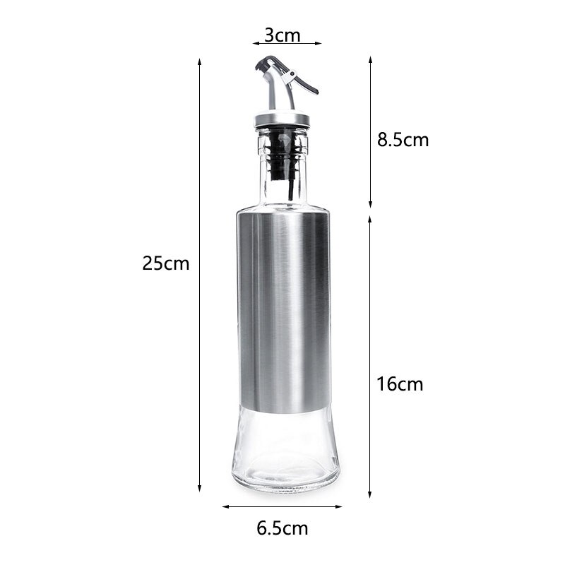 Bouteille d'assaisonnement de cuisine, pour sauce, rangement en verre pour huile et vinaigre, distributeur , accessoire: No words