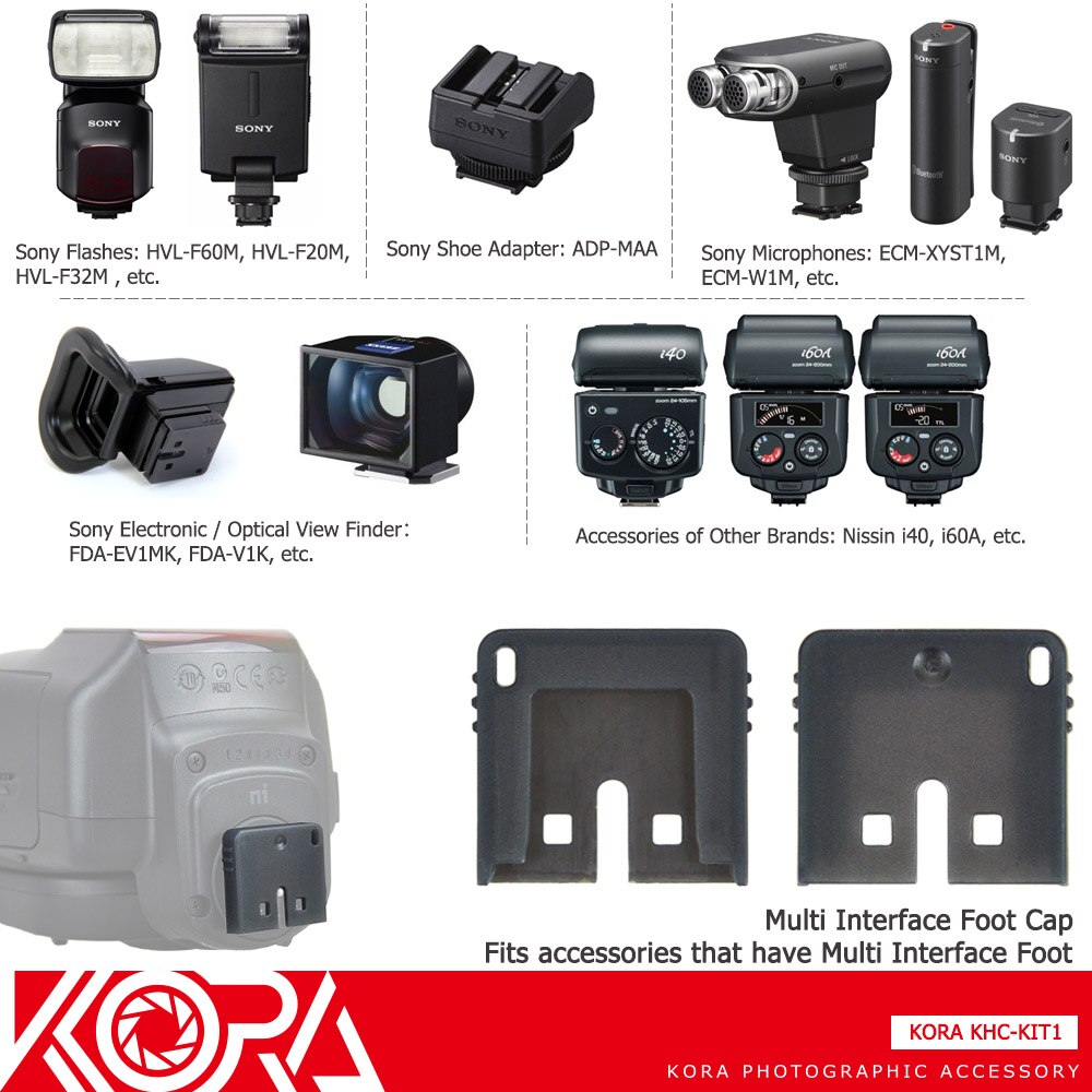 Kora Shoe Cover Voor Sony A7RII A77II A7S A3500 A6000 RX10II RX100II RX1RII A7SII A6300 als FA-SHC1M MI Schoen connector Cap