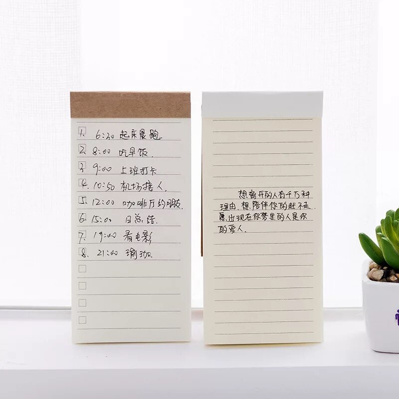 50 sheets pocket size Notepad portable Book Todo list Plan School-supplies Traveler Notebook Journal Daily Planner Organizer