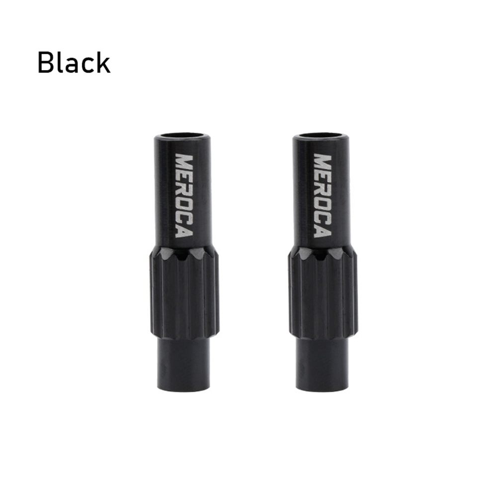 2pcs Micro Adjustable Screws MTB Bike Brake Cable Gear Shift Connector Road Bike Shifter Cable Line Adjust Housing Caps: Black