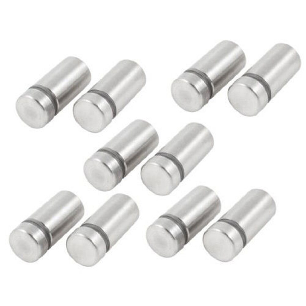 10 x Stainless Stand off Bolts Mount Standoffs Nails Advertisement Fixings Screws Mirror Glass Nail Fastener Screws