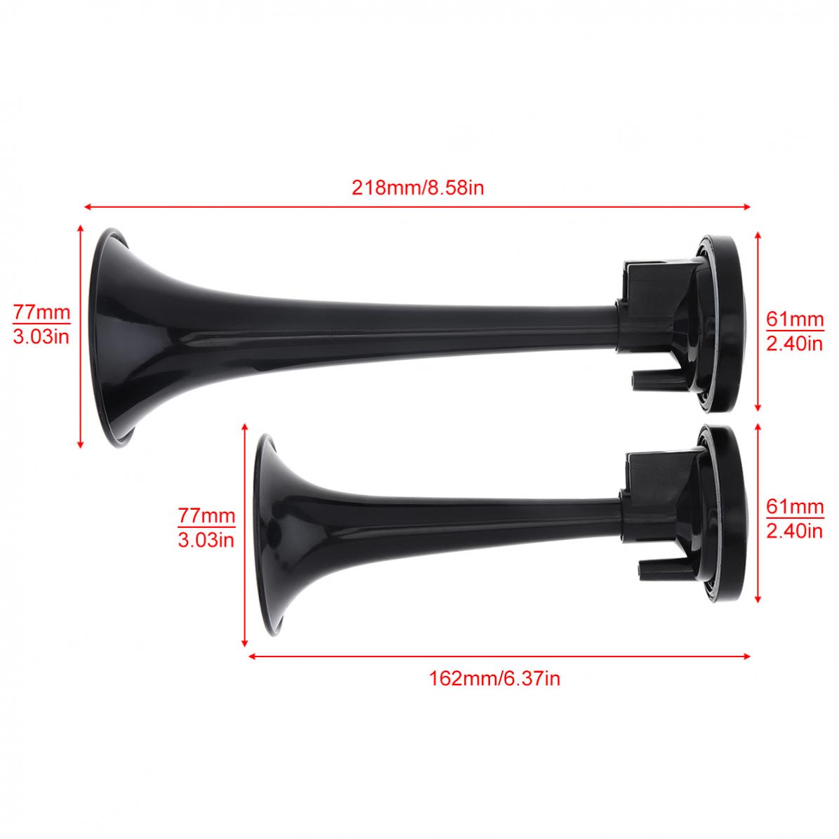 Gobesty Klaxon à Air Double Trompette, 12 V 178 DB, Kit De