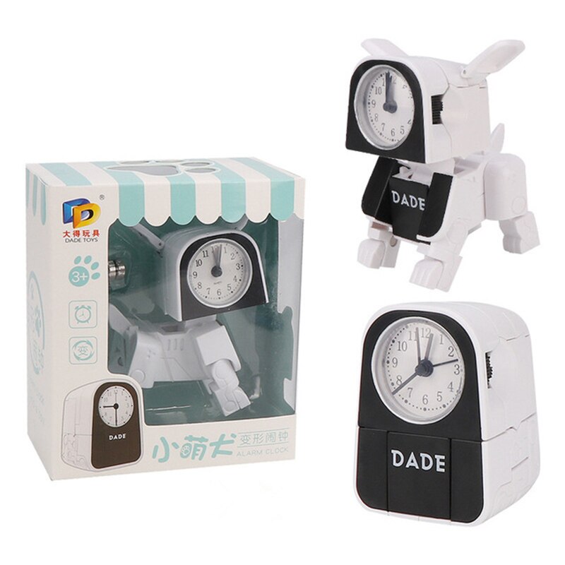 QMJHVX Deformed Puppy Wake Up Clock Children's Alarm Clock Lovely Cartoon Table Clock Alarm Clock Home reloj despertador: Alarm clock 3 white