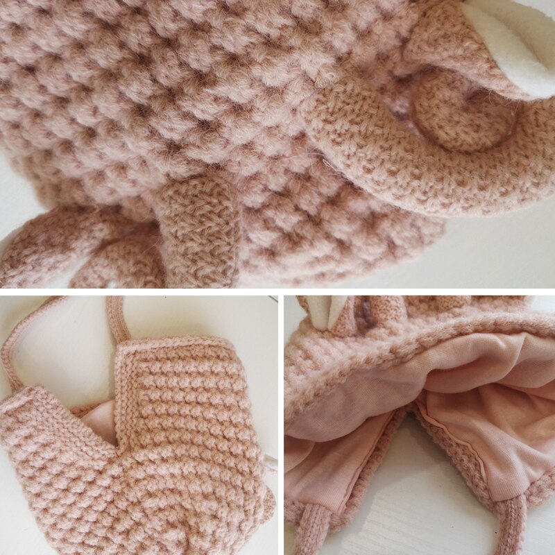 Winter gebreide warme babymuts schattige shofar baby jongen meisje muts oorbescherming mutsen effen kleur kinderen kindermutsen