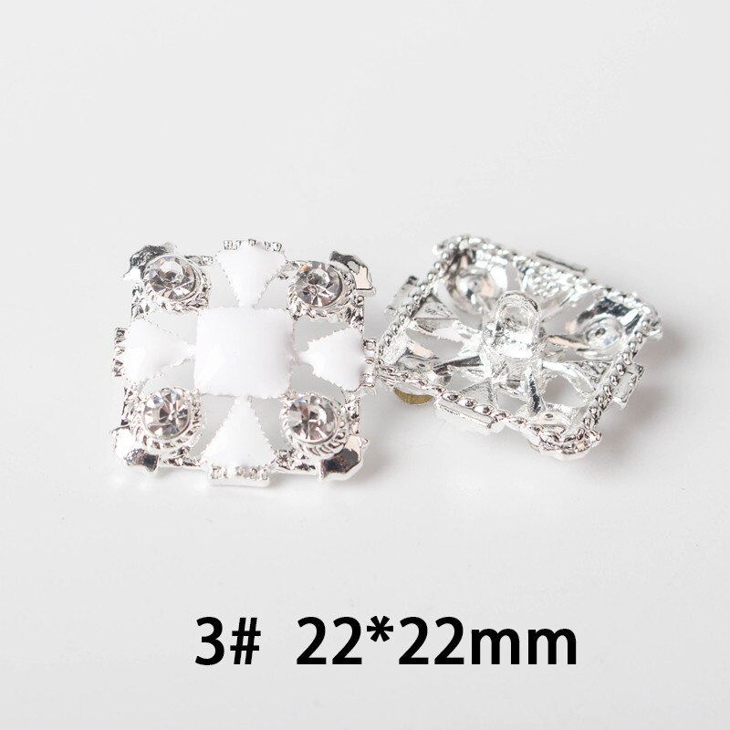 5 stk høykvalitets metall diamantknapper barneull overfrakk genser av klær knapper gylne dekorative knapper: 3
