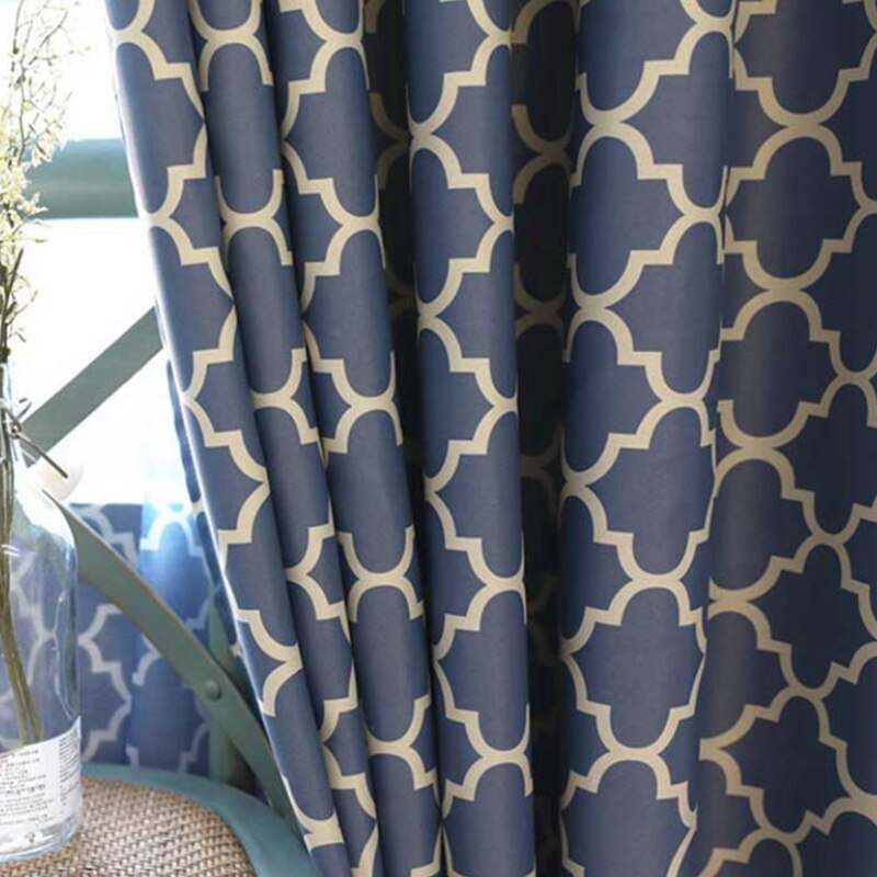 Living Room Bedroom Oval Paper Printing Curtains Blackout Curtains Home Decoration