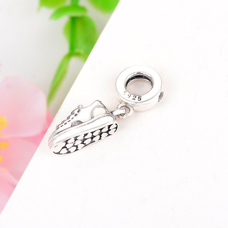 Fit Original Charm Bracelet Authentic 100% 925 Sterling Silver Silver Sport Shoe Pendant Bead For Making Gym Berloque