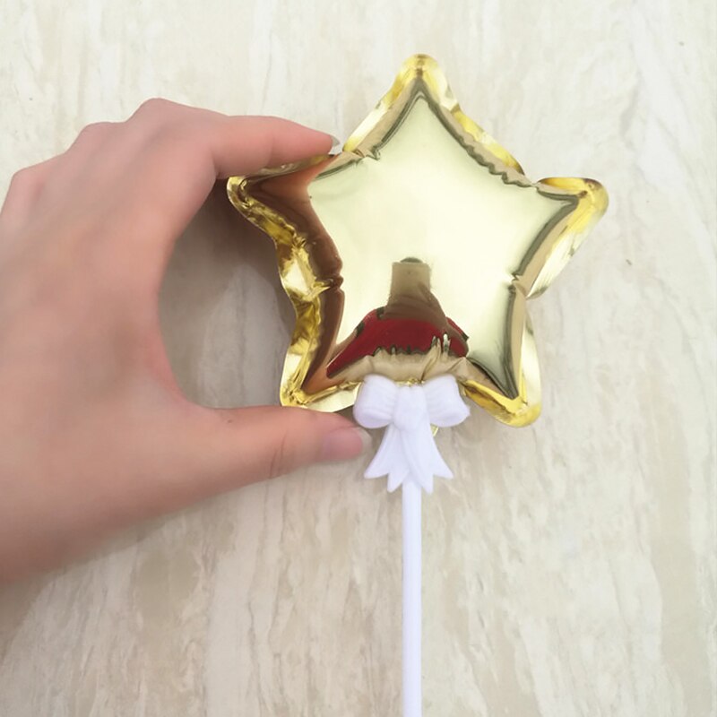 Mini ballon gonflable automatique 4 pouces 10Cm | Étoile à cinq points pour décoration de gâteau de fête, ballon de décoration de gâteau