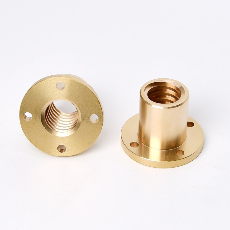 T5 T6 T16 T20 leadscrew nut Pitch 1mm/2mm Lead 1mm/2mm/4mm Brass Lead Screw Nut for CNC Parts 3D Printer Accessories