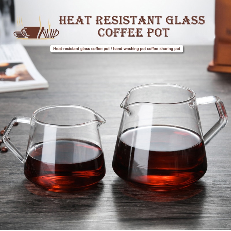 400ml-600ml glas kaffe dela potten kaffeserver häll ut karaff hembryggningskopp handgjord kaffebryggare isdryppkokare #2