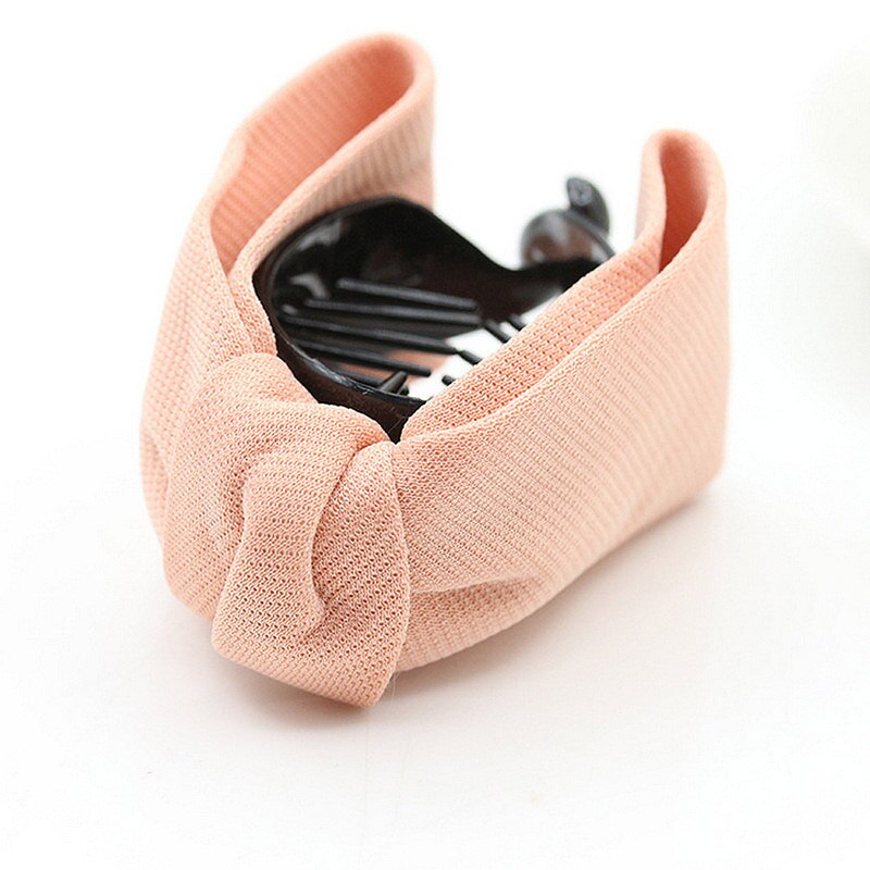 LNRRABC 1PC 10 Kleuren Solid Grid Grote Bows Ties Paardenstaart Vrouwen Korte Promotionele Haar Klauwen: Pink