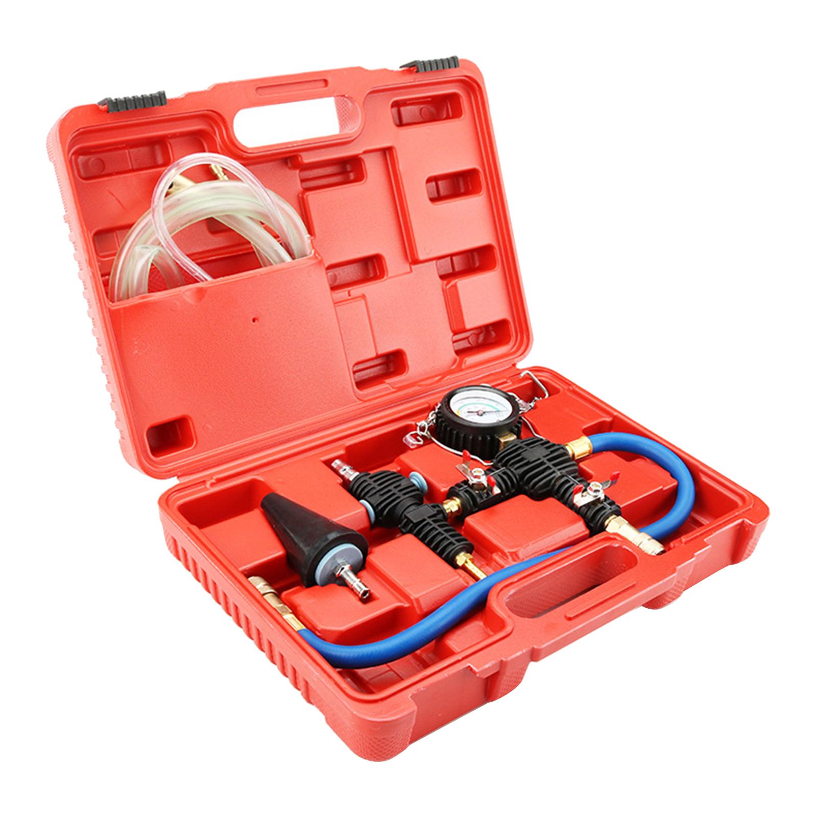 Automotive Vacuum Cooling System Purging Tool Kit with Hose Water Tank Vacuum Antifreeze Filler Set for Automotive Car Truck SUV