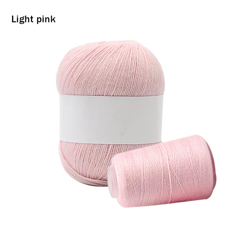 Fil à tricoter mélangé, corde en macramé épais pour Crochet, ficelle de fabrication artisanale, noir: Light pink