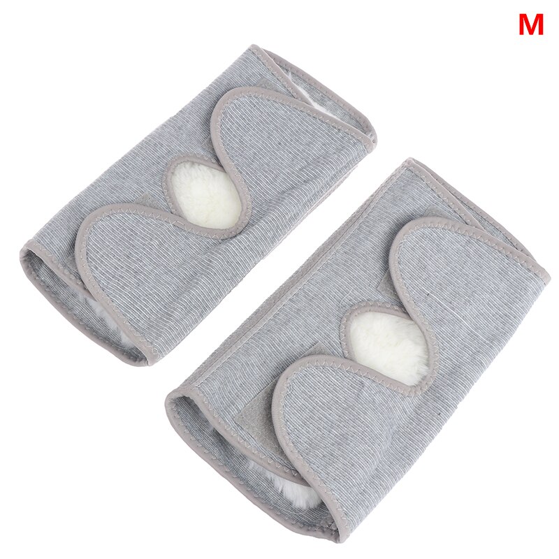 Rodilleras de lana de carbón de bambú, Protector para las rodillas, calentadores de lana, soporte grueso para rodilla, protección contra la artritis: M1