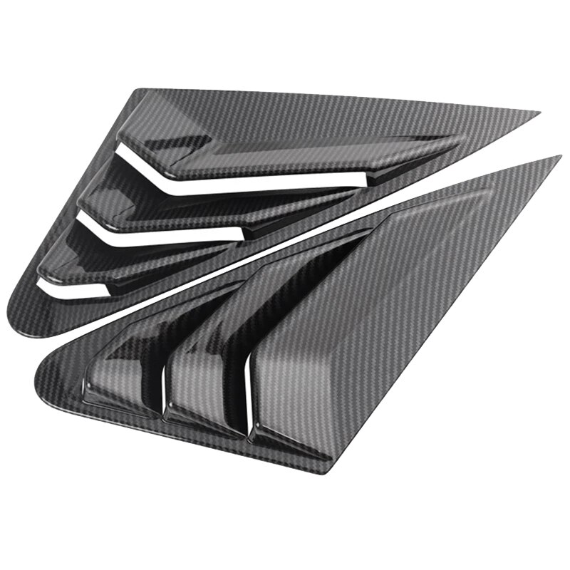 Carbon Fiber Car Rear Triangular Window Louvers Side Vent Cover Decoration For- A4: Default Title