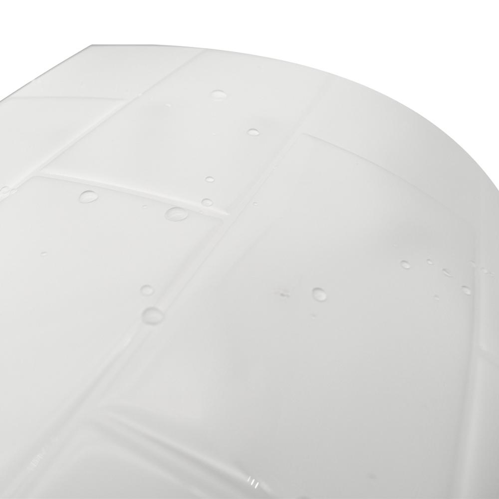 White Peel and Stick Wall Sticker Waterproof Classical 3D Brick Effect Self Adhesive Tiles for Kitchen &amp; Bathroom - 1 Sheet