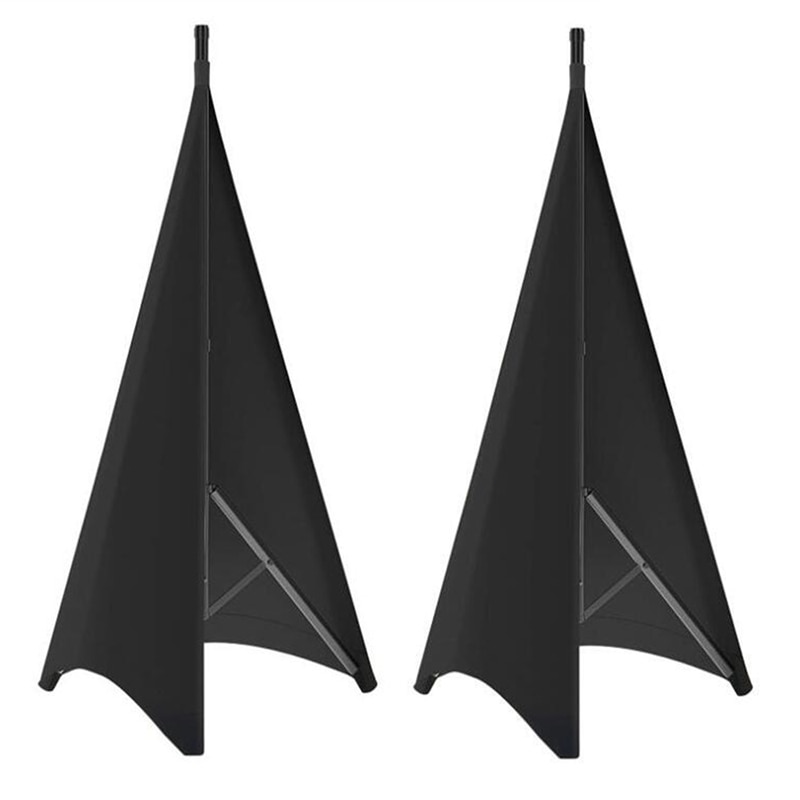 Universal dj light speaker stand nederdel stativ scrim cover med strækbart polyester materiale: 2 højttalerstativ
