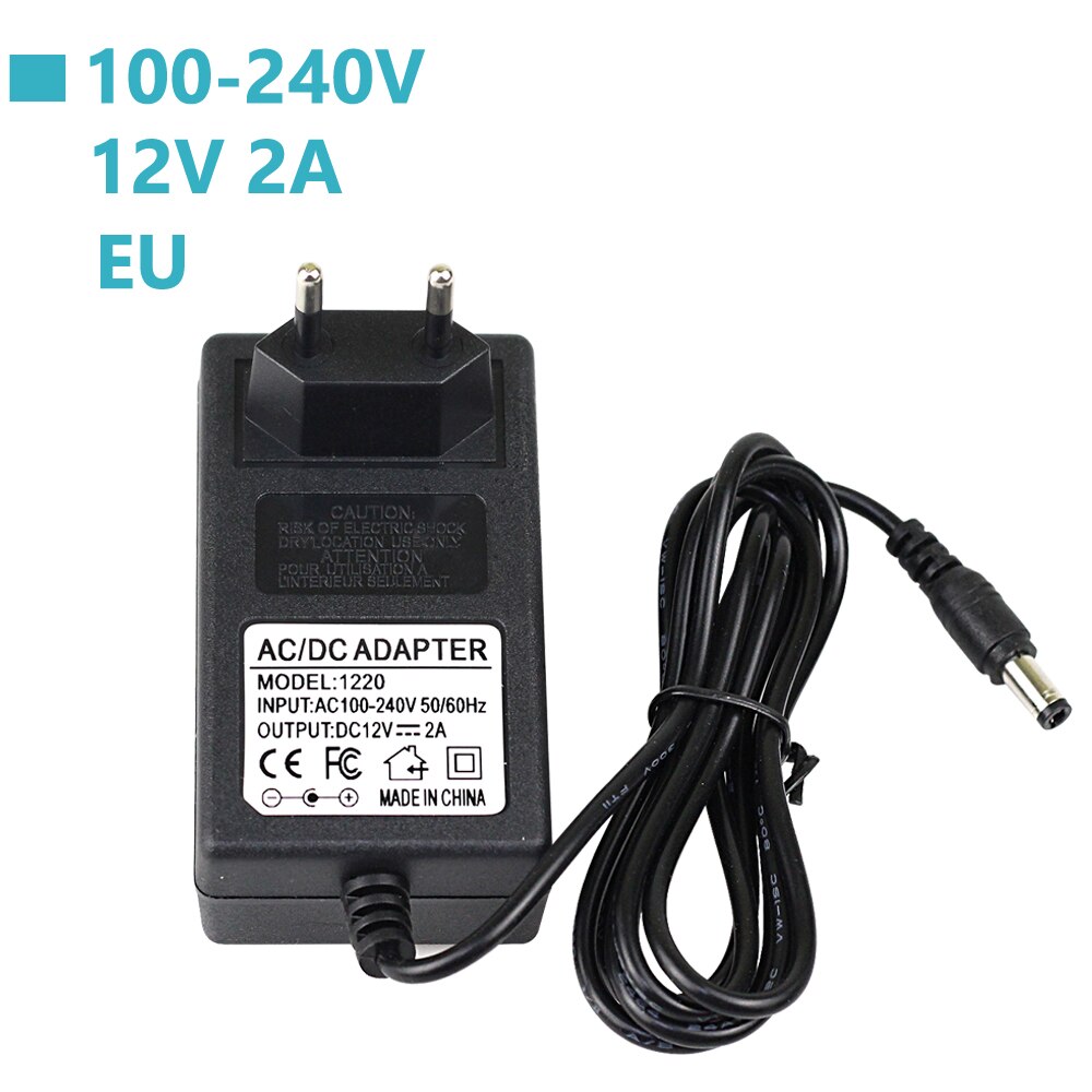 Voeding Dc 12V 2A Voeding Adapter Ac 100-240V Volt Universele Voeding Adapter Voor wifi Ip Camera Power