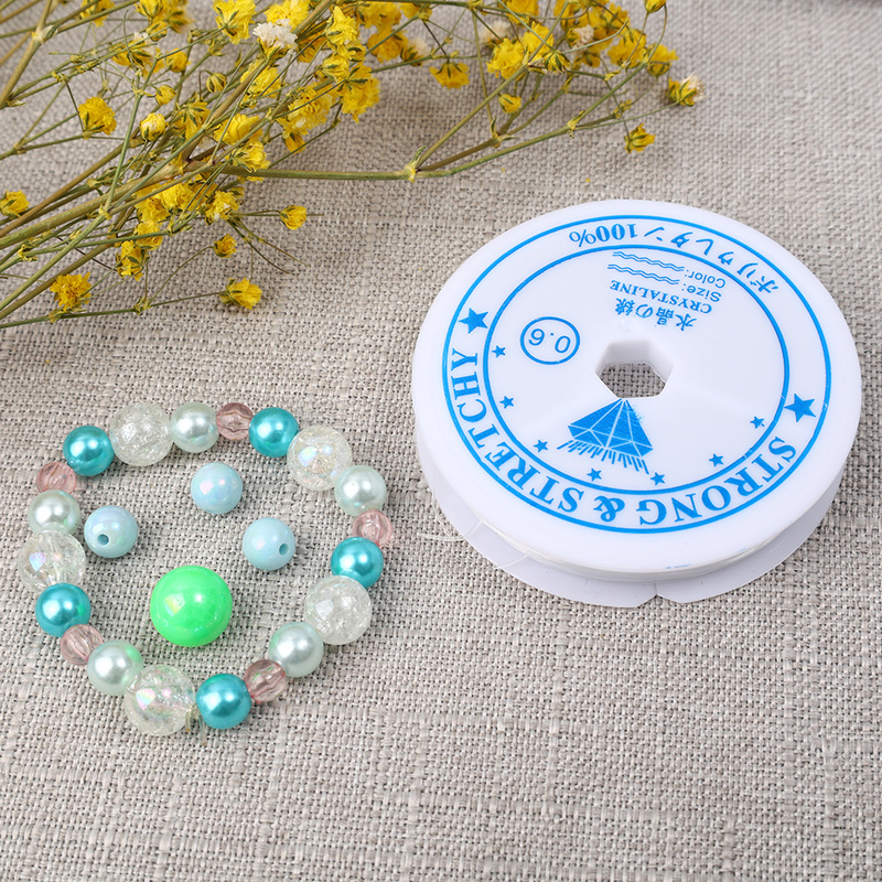 0.4-1.2mm gennemsigtige strækbare elastiske krystallinjer perlere reb snor smykkerør tråd tråd gør-det-selv håndlavet armbånd halskæde