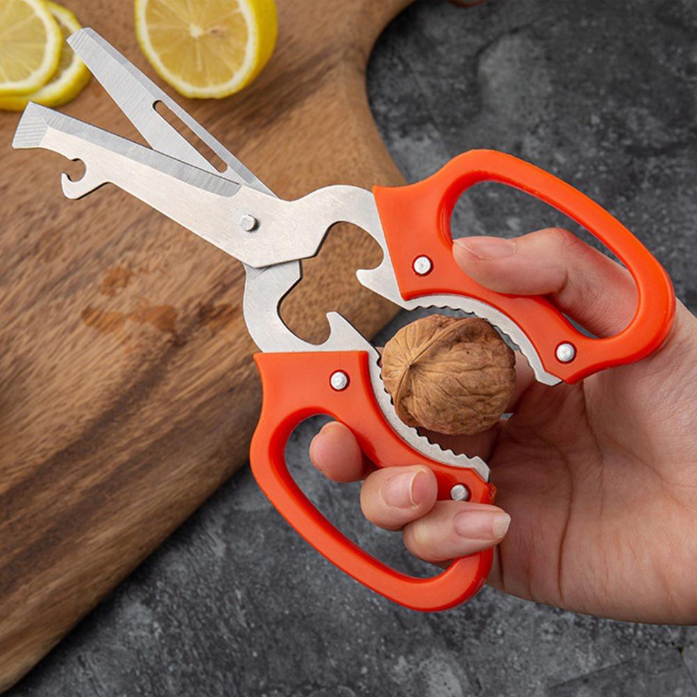 Detachable Multifunctional Scissor Nutcracker Multi Use Knife Bottle Opener for peeling fruit opening nut barbecue walnuts can