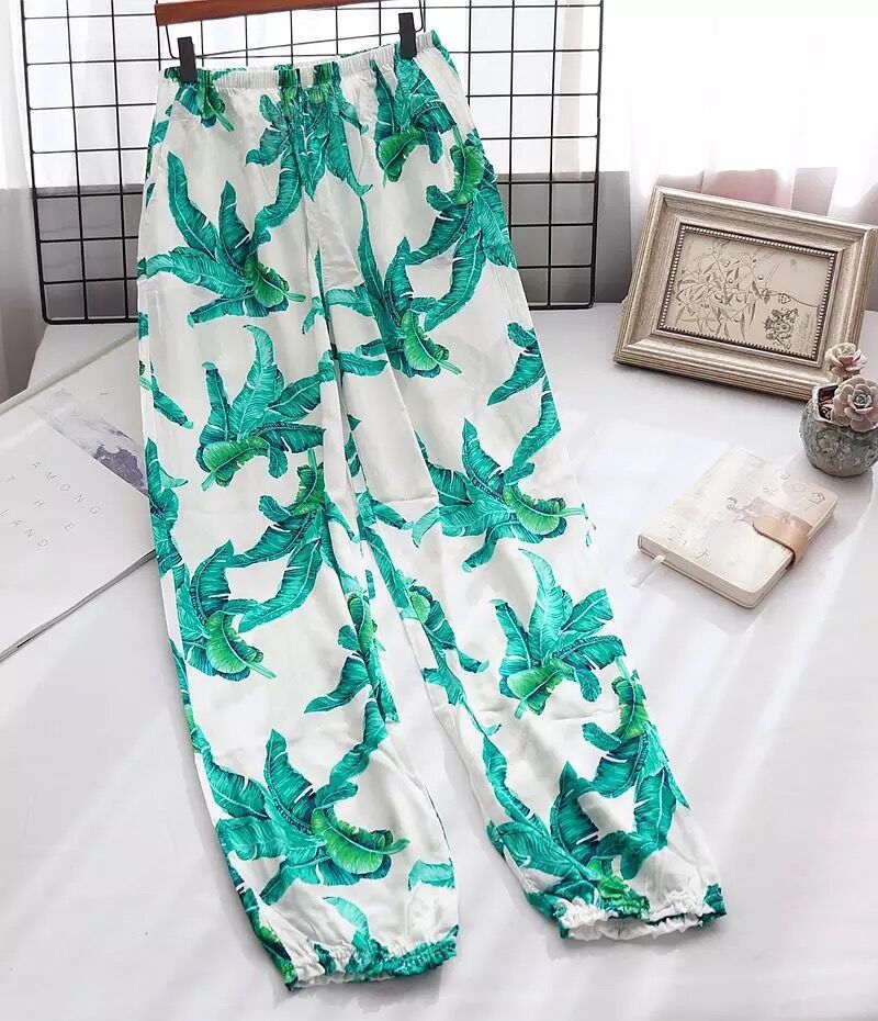 Pantalon d'été léger en coton pour femme, chambre à coucher, tenue élastique, collection , collection décontracté