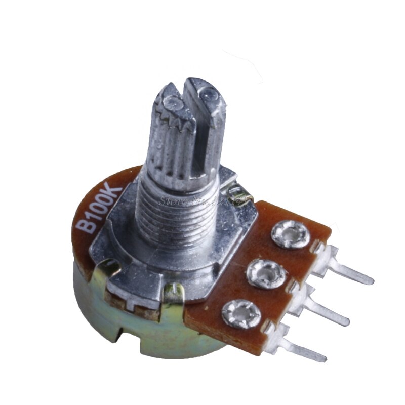 5Pcs 100K ohm Linear Taper Rotary Potentiometer Panel Pot B100K 15mm