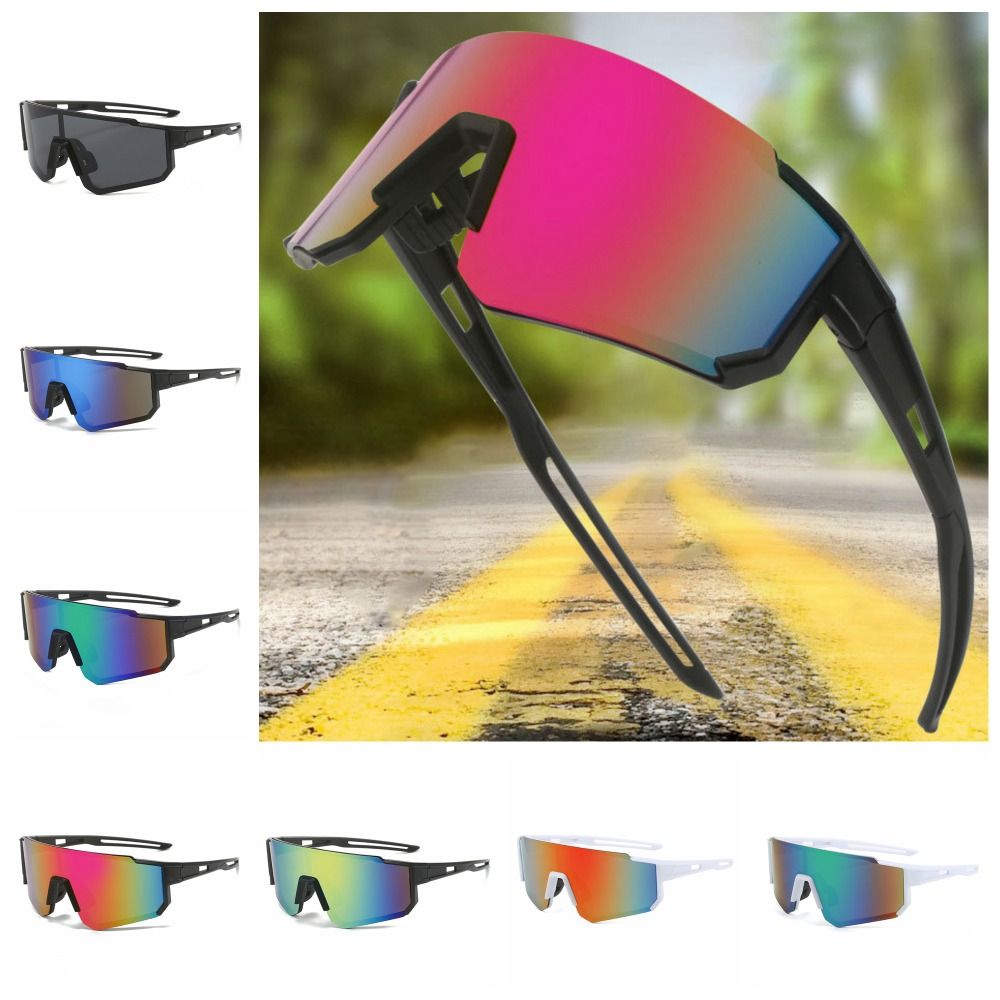 Uv400 cykelsolglasögon personliga hd-linser vintage uv-resistenta cykelglas överdimensionerade vindtäta utomhussportglasögon motocross