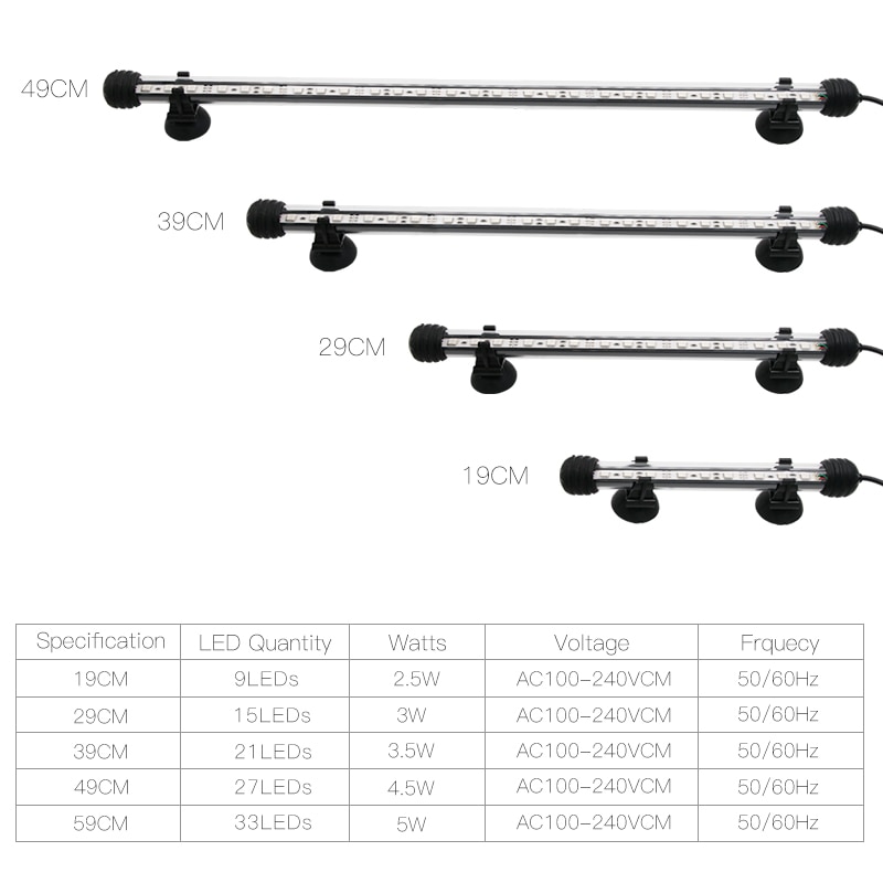 RGB Waterproof Aquarium Led Lighting For Fish Tank Led Light Lamp For LED Aquarium Light In The Aquarium Marine Timer Controller