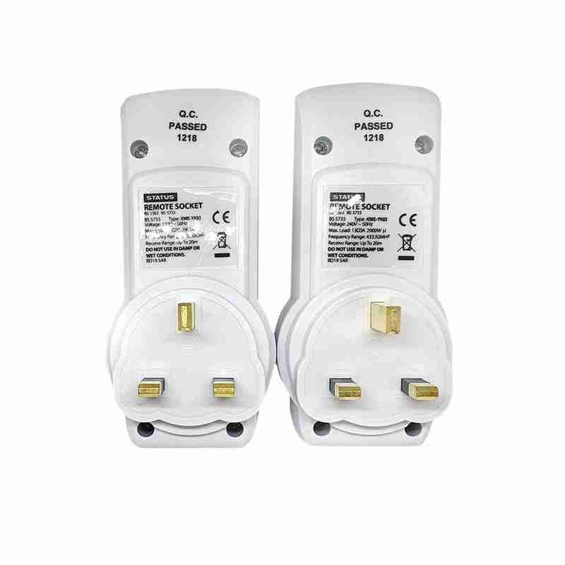 2 Way Wireless Remote Control Plug In Sockets Mains Energy Saving 13A Plug Remote Control U9S5